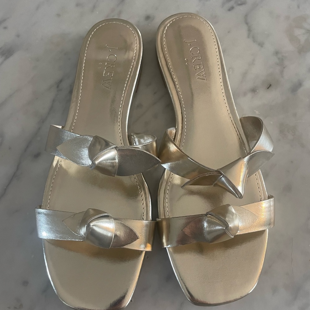 J. Crew knotted bow sandals